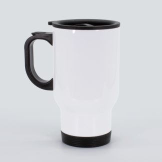 TAZÓN PARA SUBLIMACIÓN TÉRMICO DE ACERO INOXIDABLE BLANCO CON TAPA 14 OZ